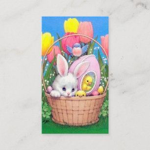 süßer retro-vintage Osterhase Feiertag Visitenkarte
