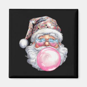 Süßer Retro-Weihnachtsmann bläst Bubble Gum Vintag Magnet