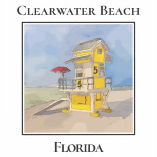 Süßer Rettungsturm, Clearwater Beach Florida Aufkleber