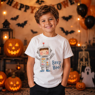 Süßer Roboter-Jungen Beep Boo Halloween-Kostüm T-Shirt