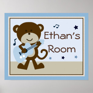 Süßer Rockstar/Affen Rocker Poster/Druck Poster