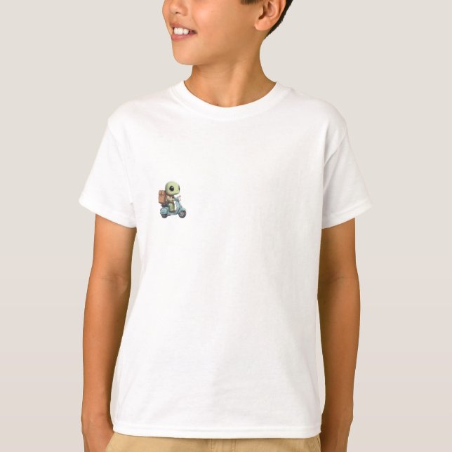 Süßer Roller Schildkröte Kinder T-Shirt (Vorderseite)