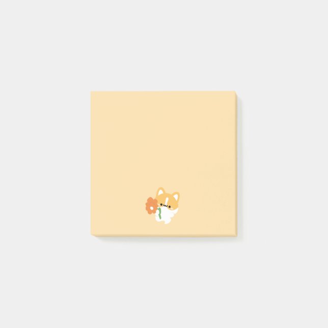 Süßer romantischer Corgi Post-it Klebezettel (Vorderseite)