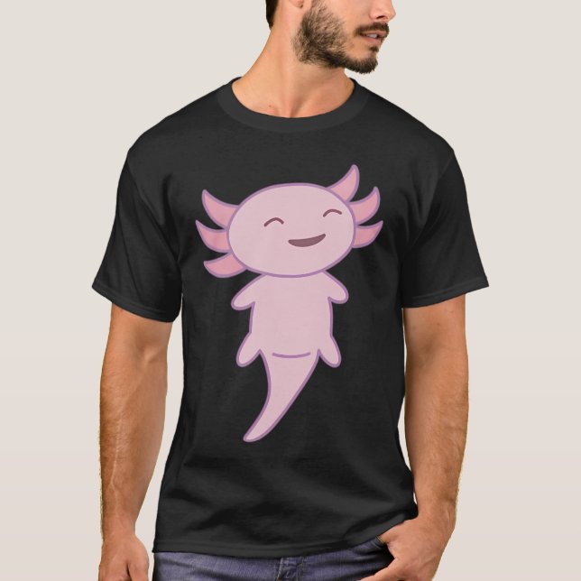süßer rosa Axolotl T-Shirt (Vorderseite)