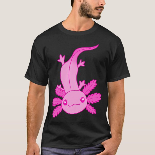 Süßer rosa Axolotl T-Shirt (Vorderseite)