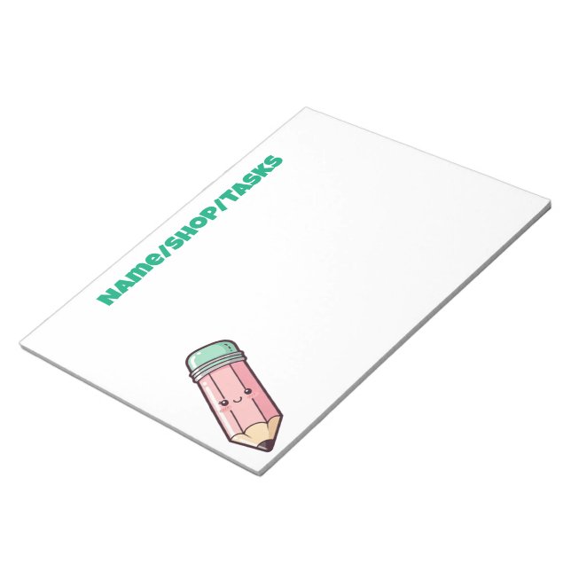 Süßer Rosa Bleistift Notizblock (angewinkelt)