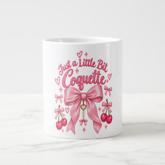 Süßer Rosa Charme-Bogen Kirsche Feminine Ästhetik Jumbo-Tasse