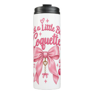 Süßer Rosa Charme-Bogen Kirsche Feminine Ästhetik Thermosbecher