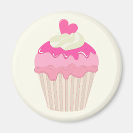 Süßer rosa Cupcake-Magnet Magnet