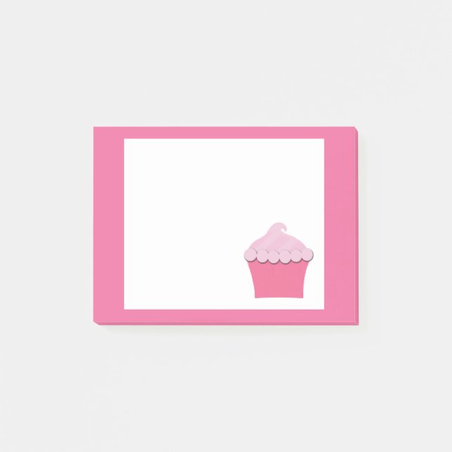 Süßer rosa Cupcake, personalisierte Post-it-Notize Post-it Klebezettel (Vorderseite)