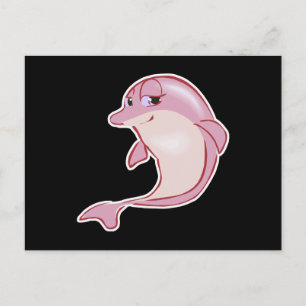 süßer rosa Delfin Postkarte