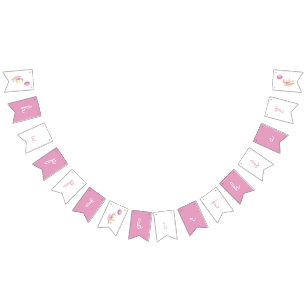 Süßer Rosa Drache Alles Gute zum Geburtstag Wimpelkette