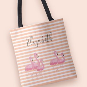 Süßer Rosa Flamingo Benutzerdefinierter Name Trend
