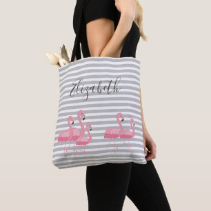 Süßer Rosa Flamingo Benutzerdefinierter Name Trend