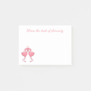 Süßer Rosa Flamingo Liebe Tropischer Hawaiianische Post-it Klebezettel