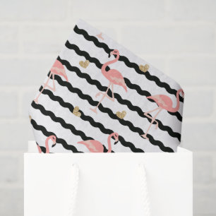 Süßer Rosa Flamingo Nahtloses Muster Seidenpapier