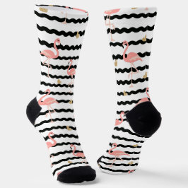 Süßer Rosa Flamingo Nahtloses Muster Socken