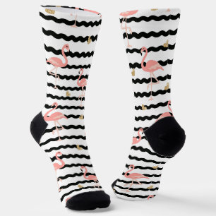 Süßer Rosa Flamingo Nahtloses Muster Socken