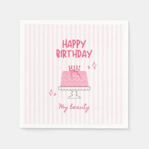 Süßer rosa Geburtstagskuchen "Alles Gute zum Gebur