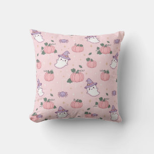 Süßer Rosa-Geist Pastell-Halloween-Süßigkeiten ode Kissen