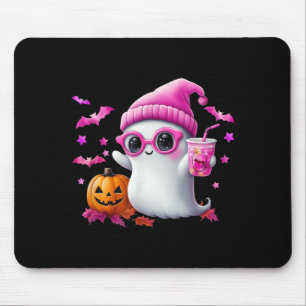 Süßer rosa Halloween-Geist - Lustiger Retro-Geist Mousepad