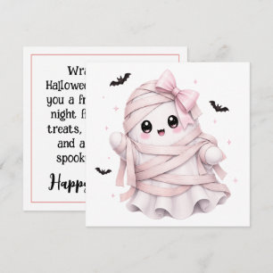 Süßer rosa Halloween-Geister-Gruß
