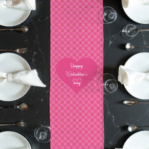 Süßer rosa Herzen-Tischläufer-Geschenk für Freundi Großer Tischläufer