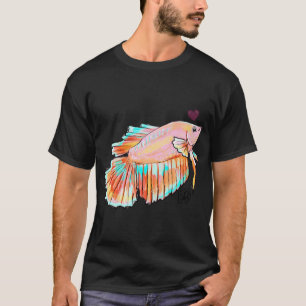 Süßer rosa Langflossen-Kampffisch T-Shirt