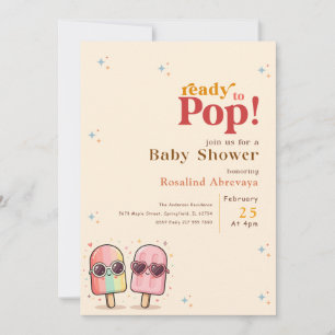 Süßer Rosa-Lutscher-Einladung zur Babyparty Einladung