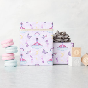 Süßer rosa Mädchen-Geburtstags-Dinosaurier Geschenkpapier