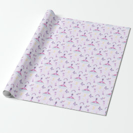 Süßer rosa Mädchen-Geburtstags-Dinosaurier Geschenkpapier