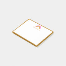 Süßer Rosa Retro-Regenbogen Personalisierte Schrif