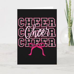 Süßer rosa Schleifen-Sport Cheer Cheerleader Cheer Karte