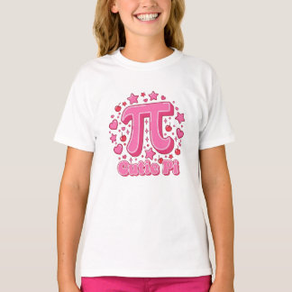 Süßer Rosa Schmetterling "Cutie Pi" Mathe-Wortspie T-Shirt