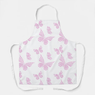 Süßer rosa Schmetterling Florales Frühlingsdesign Schürze