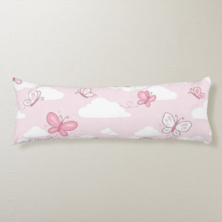 Süßer rosa Schmetterling Pastell-Kinderzimmer Seitenschläferkissen