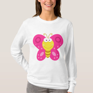 Süßer rosa Schmetterling T-Shirt
