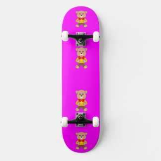 Süßer rosa Teddybär Skateboard