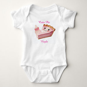 Süßer Rosa-Torte-und-Flasche-Säuglings-Body Baby Strampler