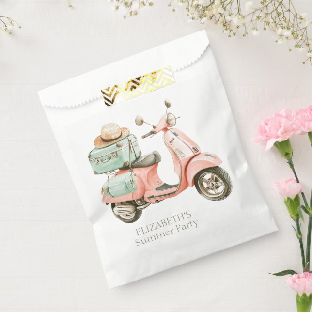 Süßer Rosa und Türkiser Küstenroller Geschenktütchen (Versiegelt)