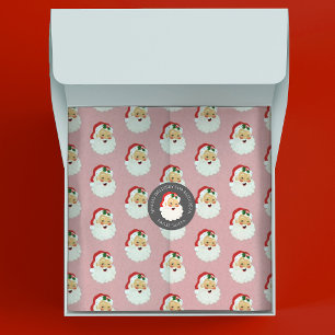 Süßer rosa Weihnachtsmann-Geschenkpapier Seidenpapier