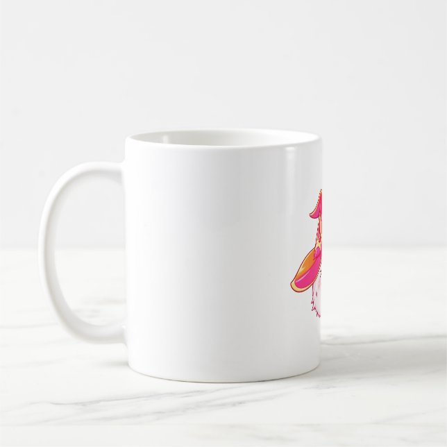  Süßer rosa Zauberer-Hasen-Aufkleber  Kaffeetasse (Links)
