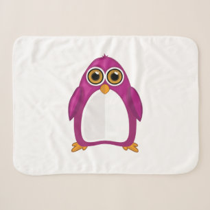 Süßer Rot-Violetter Pinguin – Kawaii Cartoon Pingu Sherpadecke