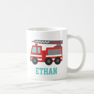 Süßer roter Feuerwehrwagen für kleine Feuerwehrmän Tasse