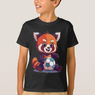 Süßer Roter Panda Fußball T-Shirt