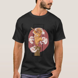 Süßer Roter Panda mit japanischen Koi-Geistern T-Shirt