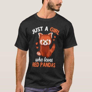 Süßer Roter Panda Nur Ein Mädchen Das Rote Pandas T-Shirt
