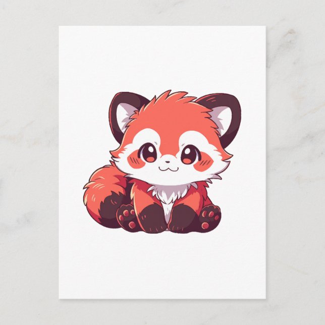  süßer Roter Panda Postkarte (Vorderseite)