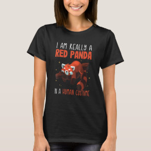 Süßer Roter Panda Roter Panda Mensch Kostüm T-Shirt