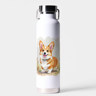 Süßer roter Pembroke Welsh Corgi Hund Trinkflasche